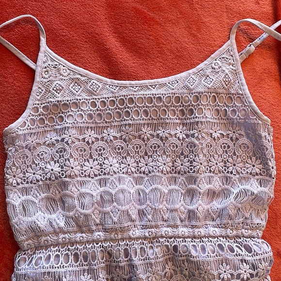 H & M Light Lavender Purple Crochet Dress with Adjustable Straps Size Small - Picture 6 of 10